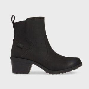 Teva Women's Size 7 Anaya Black Leather Chelsea Boots Waterproof 1103230